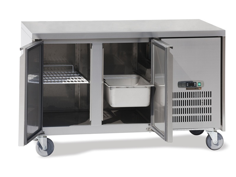  CE Certified 2 Doors Stainless Steel Under Counter Chiller