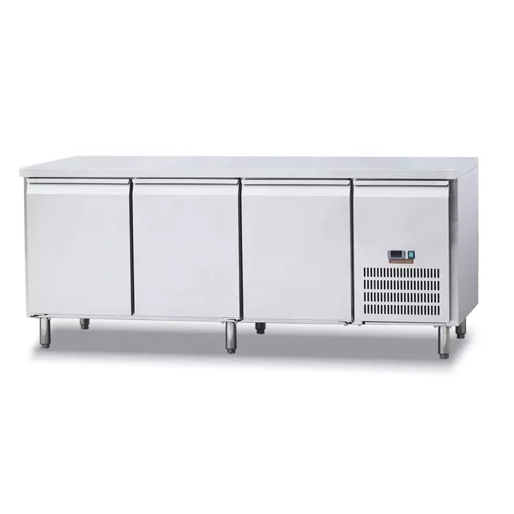 CE 3 Door Stainless Steel Under Counter Refrigerator