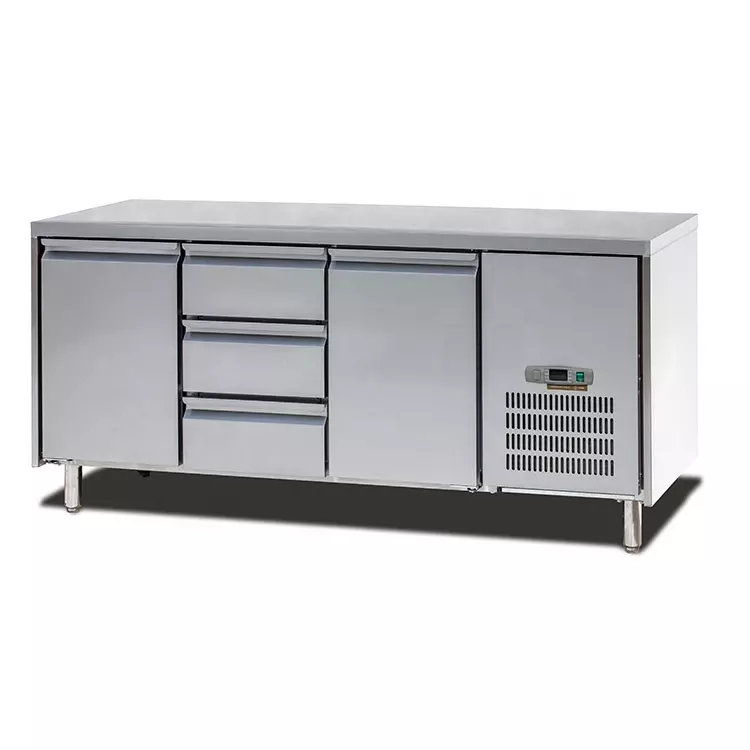 Stainless Steel Coolberg 2 Door 3 Drawer Undercounter Refrigerator