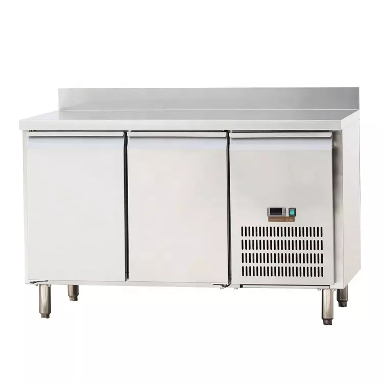 Undercounter 2-Door Worktop Refrigerator for Commercial Kitchens