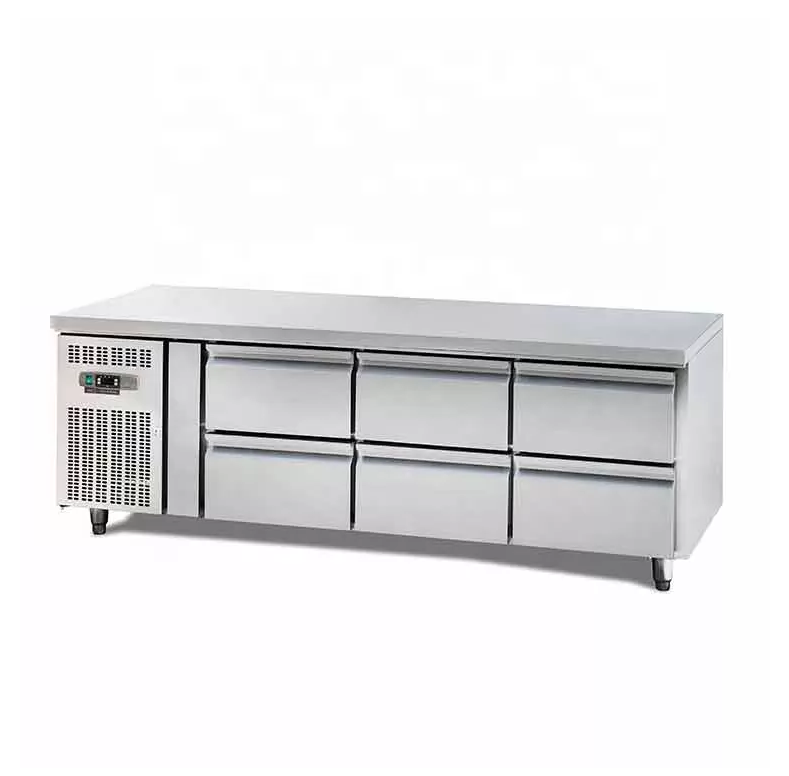 Stainless Steel Extra Deep Undercounter Refrigerator – 6 Drawers, Commercial Fridge