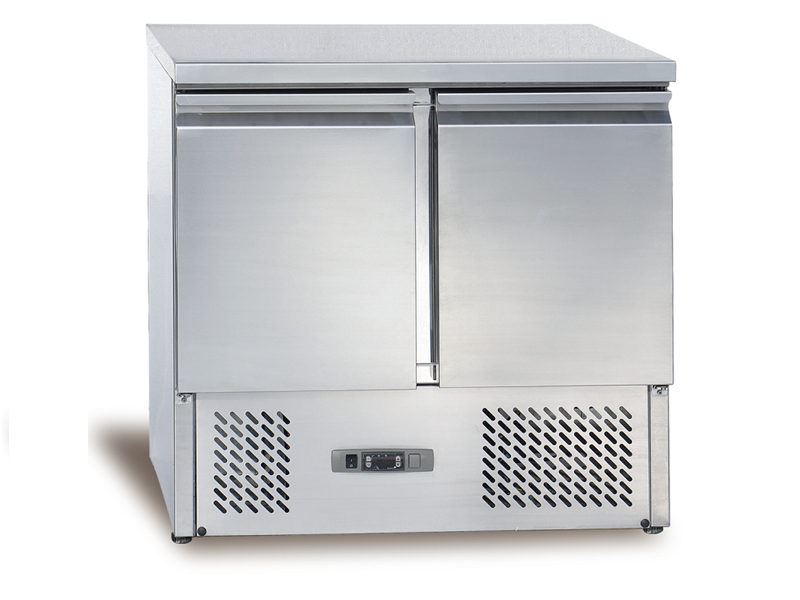 35.4" 2 Door Undercounter Fridge Worktop Cooler – Stainless Steel for Restaurant & Cafe