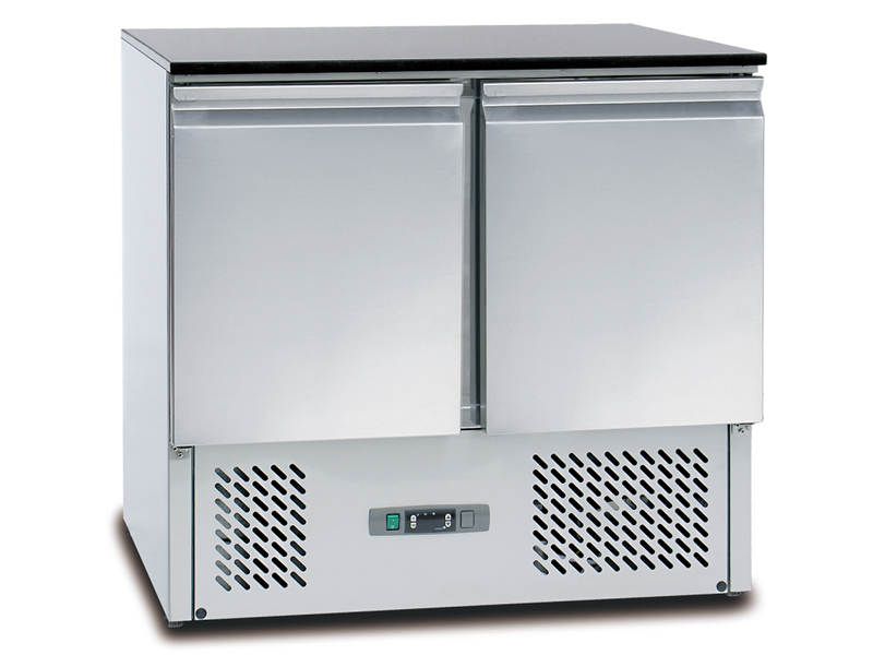 Two-Door Commercial Refrigerated Granite Top Pizza Prep Station