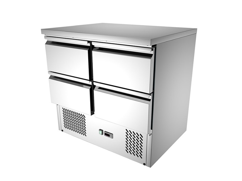 four drawers stainless steel pizza fridge with CE 