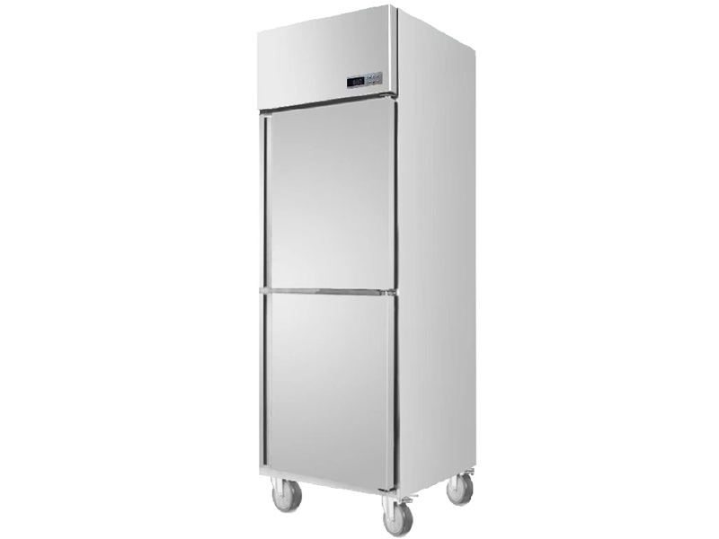 Commercial 2 Doors Solid Upright Reach in Stainless Steel Restaurant Kitchen Fridge, CE Certified
